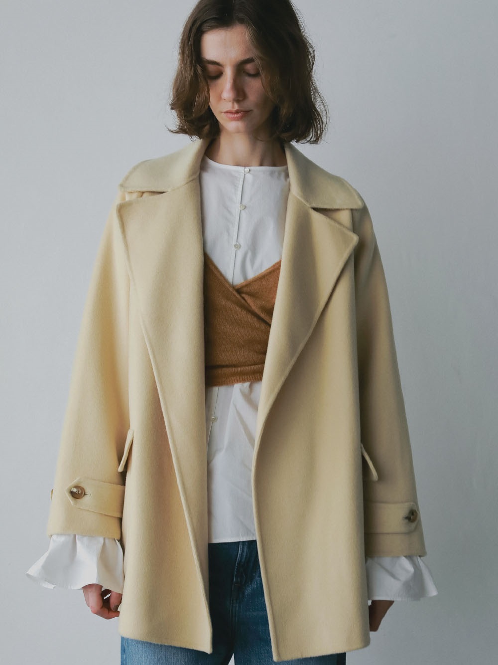 ＜YLEVE 別注カラー＞　BEAVER COAT(82ベージュ-１)