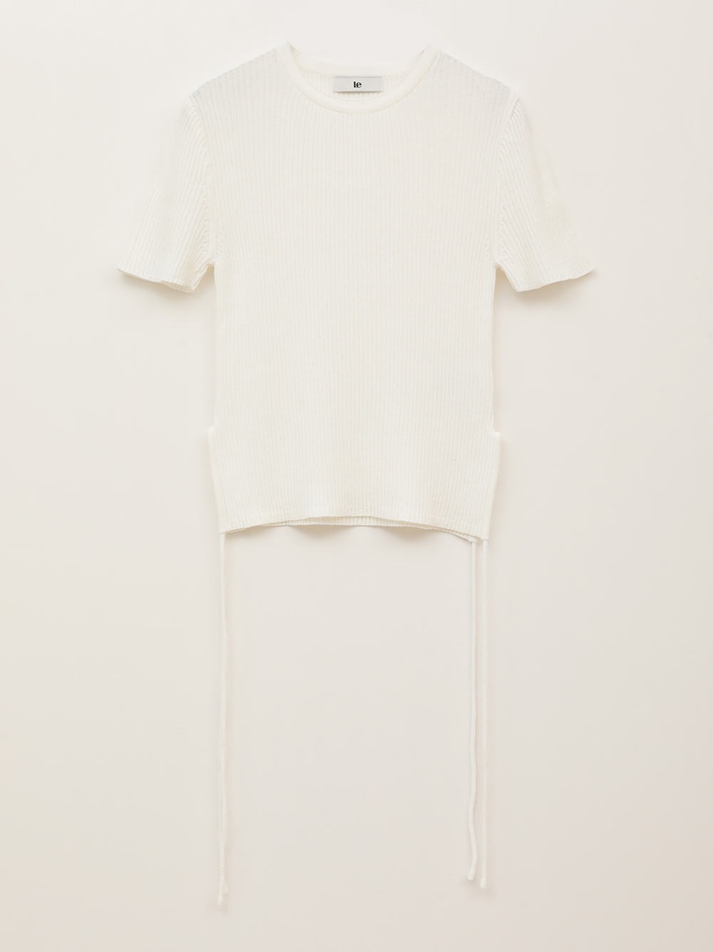 Le RIB SIDE STRING KNIT(02ホワイト-フリー)