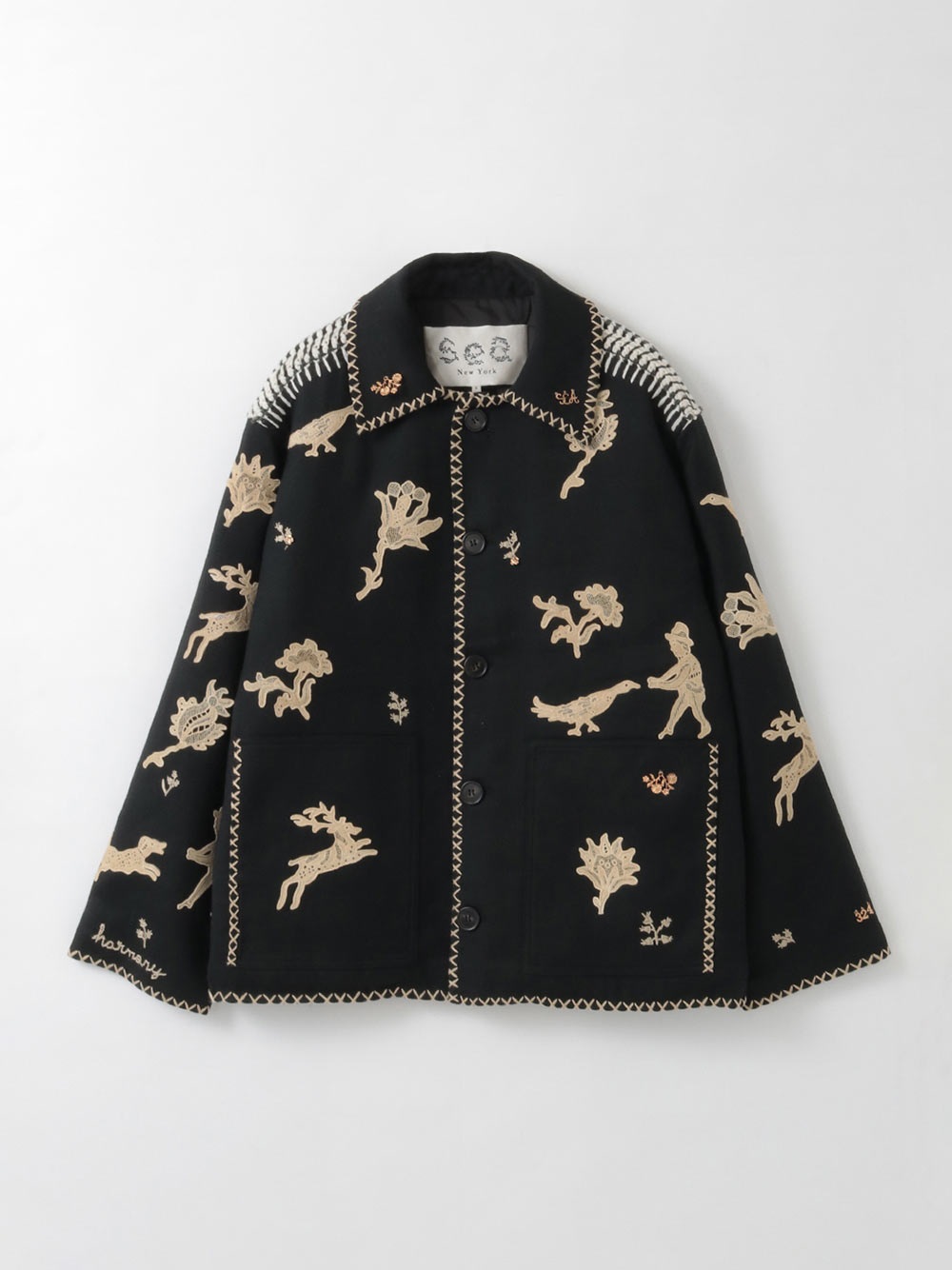 Sea New York APPLIQUE JK(00ブラック-Ｓ)