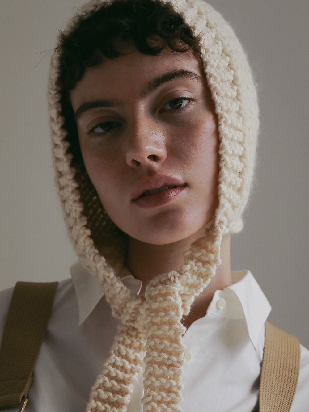 Uca hand-knit bonnet(02ホワイト-フリー)