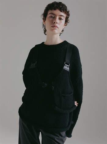 Uca hand-knit hunting vest(00ブラック-フリー)
