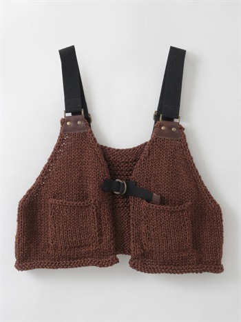 Uca hand-knit hunting vest(80コゲチャ-フリー)