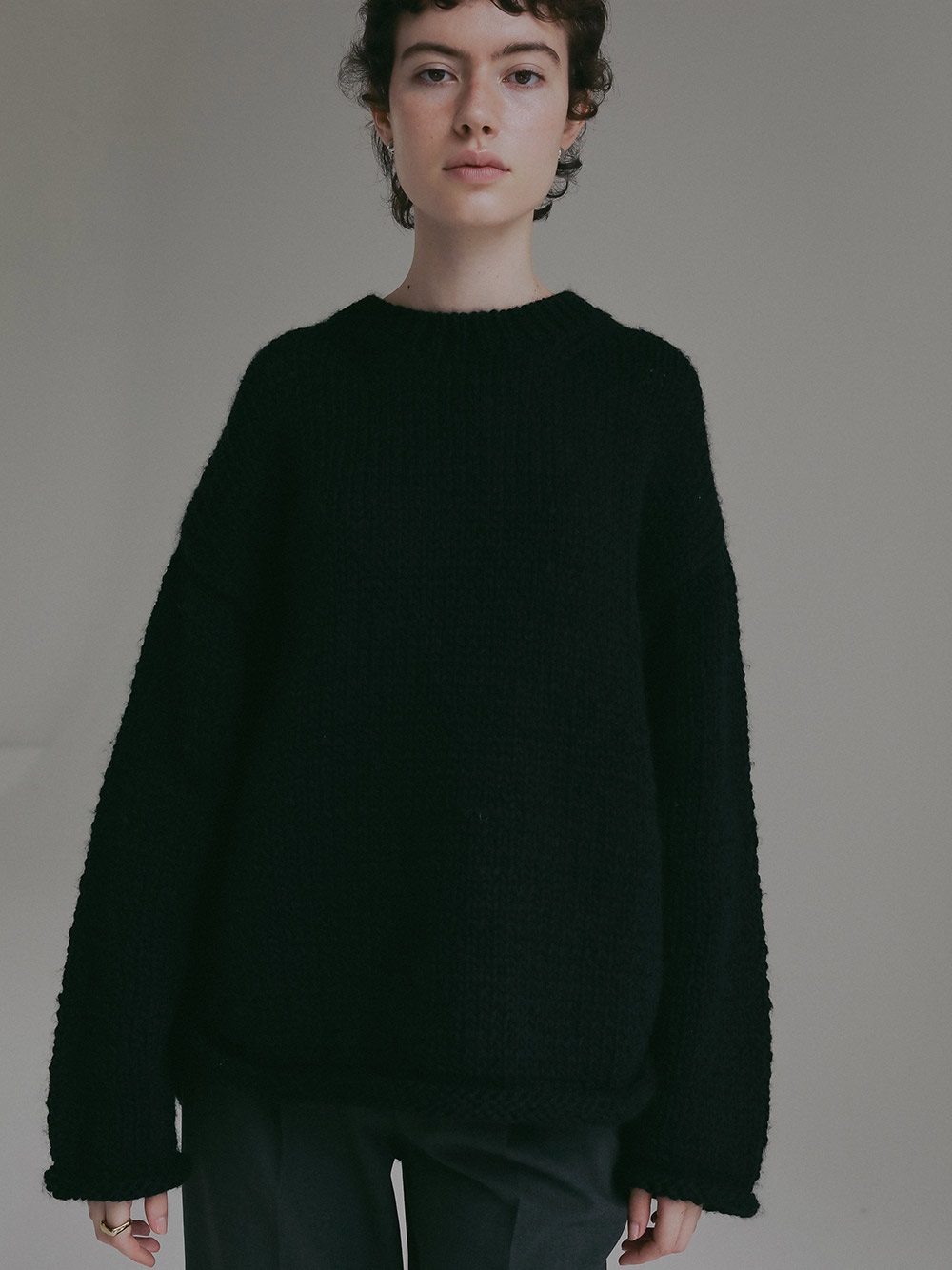 Uca hand-knit liner PO [Preorder](00ブラック-フリー)