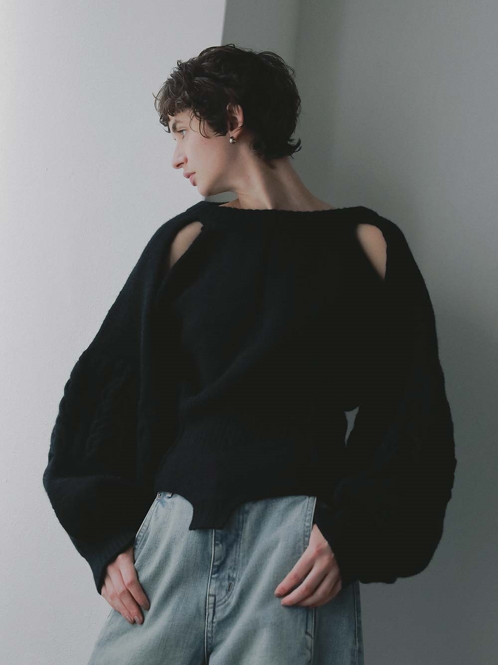 Uca hand-knit body suit(00ブラック-フリー)