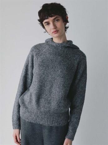 Le HOODIE KNIT(11グレー-フリー)