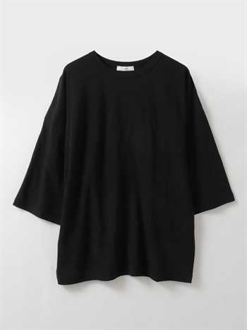 ATON SHRINK FRESCA JERSEY WIDE SLEEVE T-SHIRT(00ブラック-２)