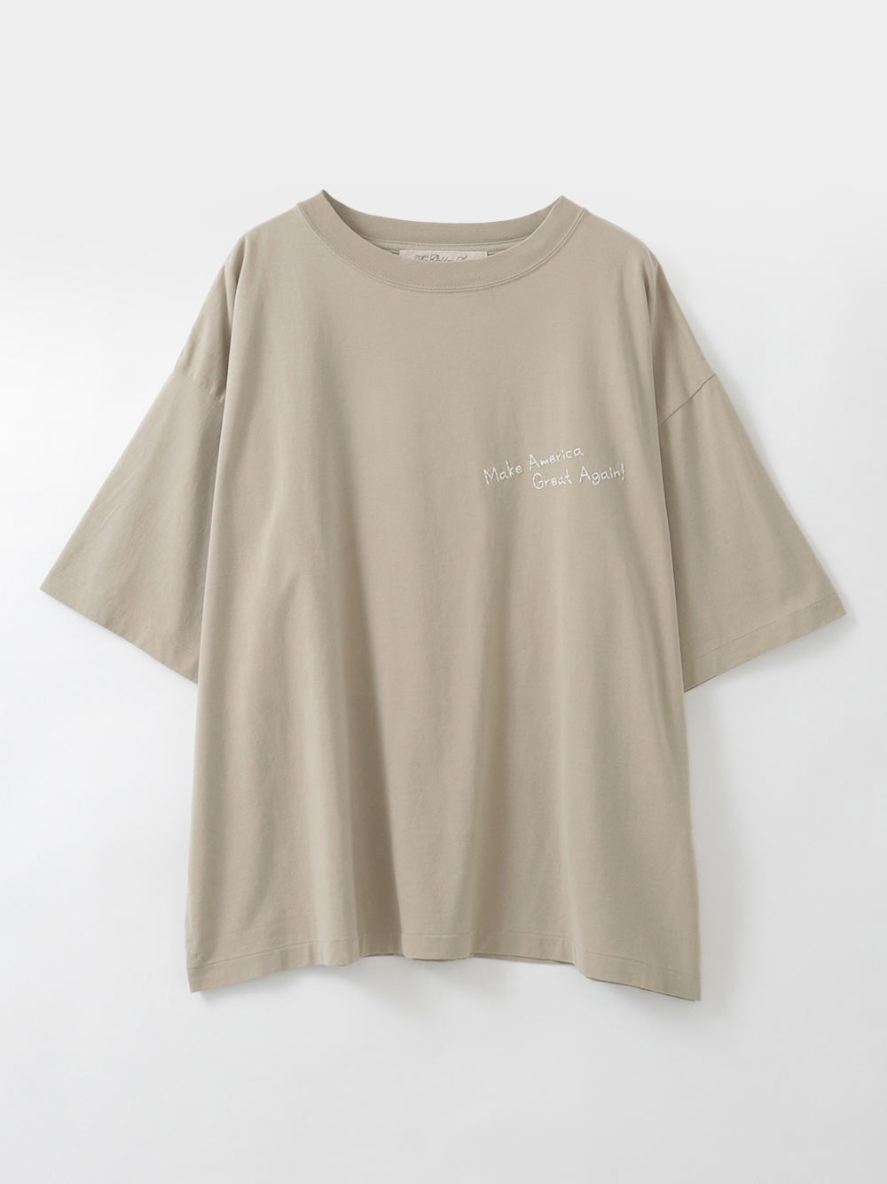 REMI RELIEF 天竺刺繍Tシャツ(82ベージュ-Ｍ)