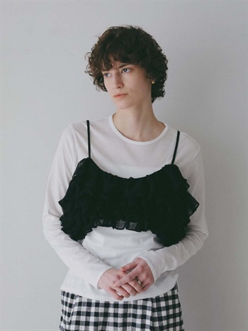 【ONLINE STORE限定】DELIY FRILL CAMISOLE(00ブラック-フリー)